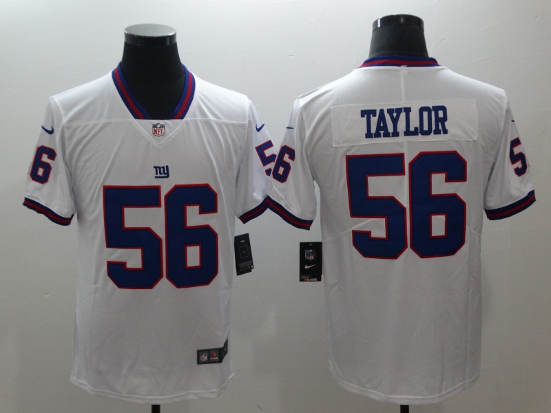 Men's New York Giants Lawrence Taylor #56 White Jersey